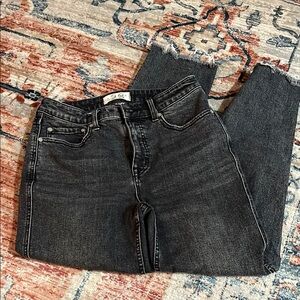 Free People Cutoff Black Denim Jeans